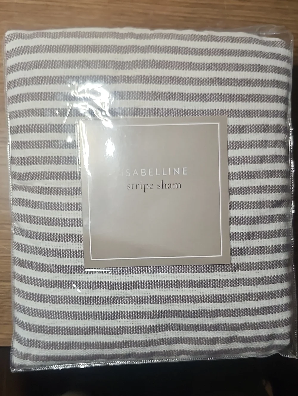 2, Soft Surroundings Striped Pillow Sham in White and Gray